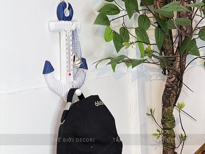 Nhiệt kế hình mỏ neo trang trí dài 23,5cm [Đo nhiệt độ phòng- Nhiều kiểu] MONEO-02
