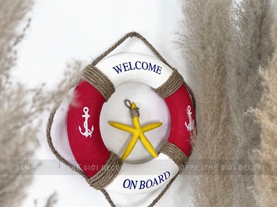Phao cứu sinh decor chữ welcome kiểu color [3 kiểu - nhiều size] PHAOCUUSINH-02