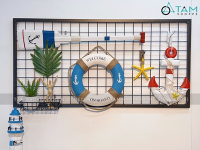 Phao cứu sinh decor chữ welcome kiểu color [3 kiểu - nhiều size] PHAOCUUSINH-02