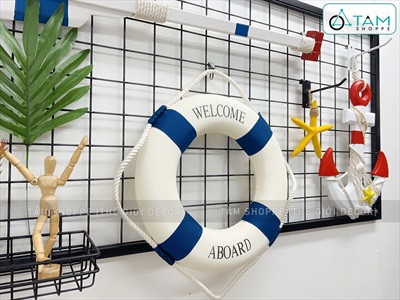 Phao cứu sinh decor chữ welcome kiểu đơn giản [2 màu - 5 size] PHAOCUUSINH-01