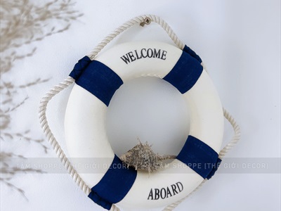 Phao cứu sinh decor chữ welcome kiểu đơn giản [2 màu - 5 size] PHAOCUUSINH-01