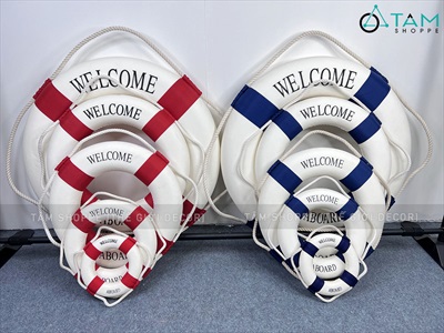 Phao cứu sinh decor chữ welcome kiểu đơn giản [2 màu - 5 size] PHAOCUUSINH-01