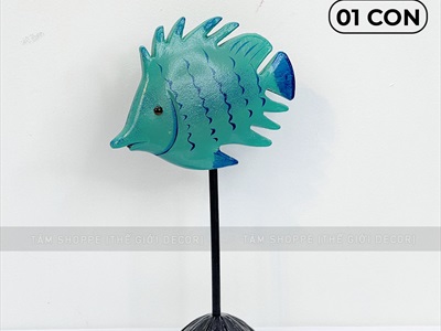 Standee cá gỗ decor để bàn đế cao [Thủ công - Nhiều kiểu] TCV-CA-02