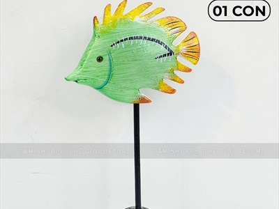 Standee cá gỗ decor để bàn đế cao [Thủ công - Nhiều kiểu] TCV-CA-02