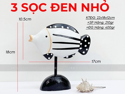 Standee cá gỗ decor để bàn đế cao [Thủ công - Nhiều kiểu] TCV-CA-02