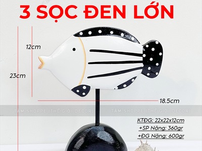 Standee cá gỗ decor để bàn đế cao [Thủ công - Nhiều kiểu] TCV-CA-02