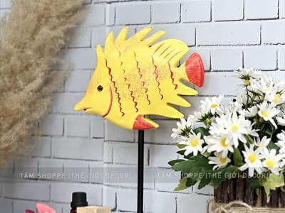 Standee cá gỗ decor để bàn đế cao [Thủ công - Nhiều kiểu] TCV-CA-02