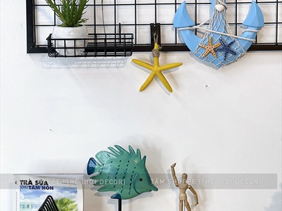 Standee cá gỗ decor để bàn đế cao [Thủ công - Nhiều kiểu] TCV-CA-02