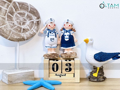 Tượng thuỷ thủ hải quân decor để bàn [Theo cặp - Nhiều kiểu] THUYTHU-01