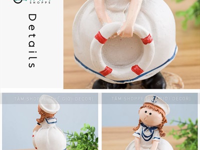 Tượng thuỷ thủ hải quân decor để bàn [Theo cặp - Nhiều kiểu] THUYTHU-01