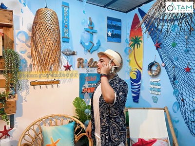 Ván lướt sóng trang trí chủ đề Hoàng hôn cao 150cm [In sắc nét - giả nét vẽ tay] VLS-06