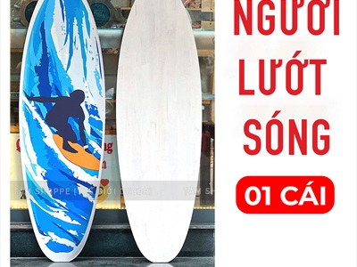 Ván lướt sóng trang trí chủ đề Sóng biển cao 150cm [In sắc nét - Được chọn kiểu] VLS-04