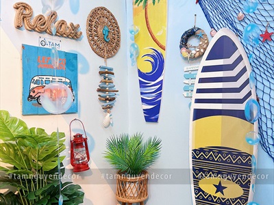 Ván lướt sóng trang trí chủ đề Sóng biển cao 150cm [In sắc nét - Được chọn kiểu] VLS-04
