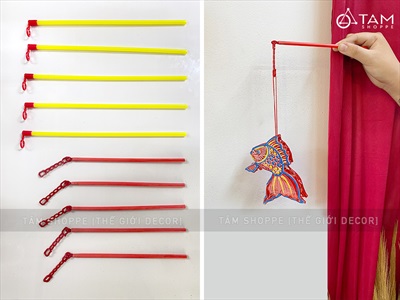 Set 05 que nhựa cầm lồng đèn QUECAM-01