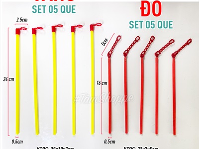 Set 05 que nhựa cầm lồng đèn QUECAM-01