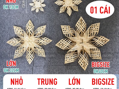 Bông tuyết tre 8 cánh nhiều cỡ BONGTUYET-01