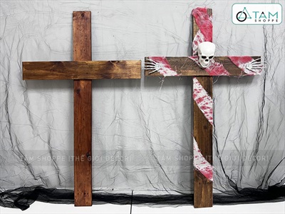 Cây thánh giá gỗ pallet cỡ lớn cao 1m THANHGIA-01