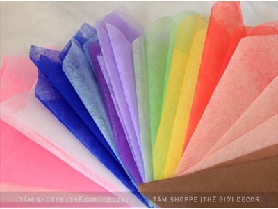 Cuộn giấy lụa mỏng gói hoa gói quà làm handmade [bản 50cm dài 14m] CUONGIAY-01