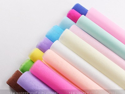 Cuộn giấy lụa mỏng gói hoa gói quà làm handmade [bản 50cm dài 14m] CUONGIAY-01