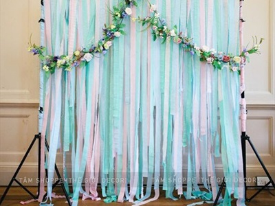 Cuộn giấy nhún nhiều màu handmade decor tiệc PKHM-GIAY-02