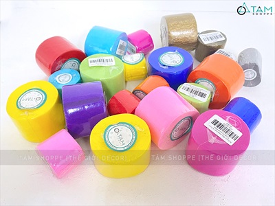 Cuộn giấy nhún nhiều màu handmade decor tiệc PKHM-GIAY-02