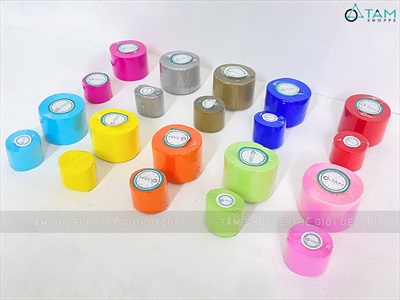 Cuộn giấy nhún nhiều màu handmade decor tiệc PKHM-GIAY-02