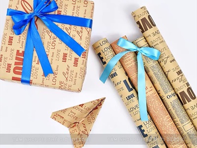 Giấy gói quà giấy báo hoạ tiết đơn giản 50x70cm GIAYGOIQUA-03