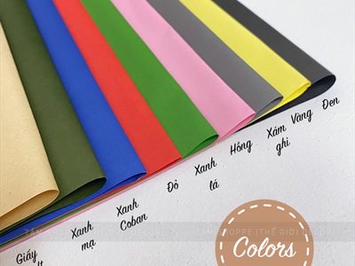 Giấy gói quà màu trơn basic nhám mờ 50x70cm GIAYGOIQUA-02