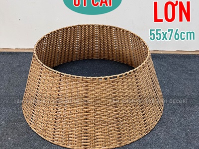 Hàng rào đế tròn che gốc cây thông Noel [Nhựa giả mây cao cấp] HANGRAO-02