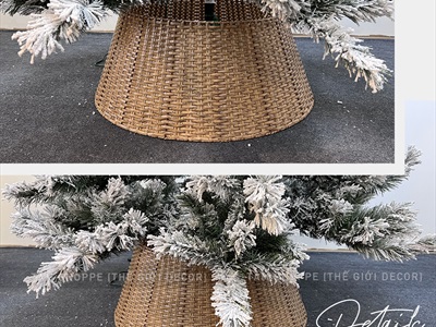 Hàng rào đế tròn che gốc cây thông Noel [Nhựa giả mây cao cấp] HANGRAO-02