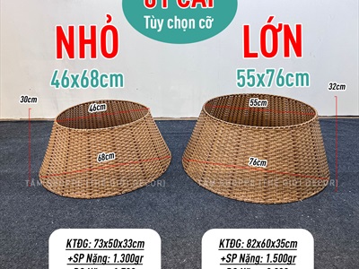 Hàng rào đế tròn che gốc cây thông Noel [Nhựa giả mây cao cấp] HANGRAO-02