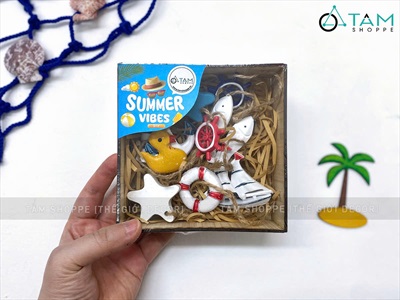 Hộp 10 phụ kiện mini chủ đề biển [Nhiều kiểu + 3-6cm] PKBIEN-01