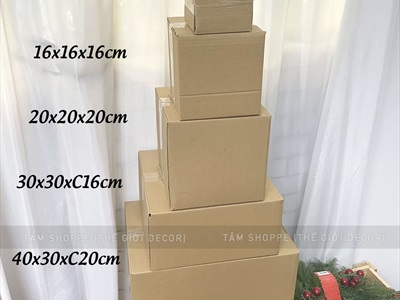 Hộp giấy carton làm hộp quà giáng sinh [Cứng cáp - nhiều cỡ] HOPGIAY-01