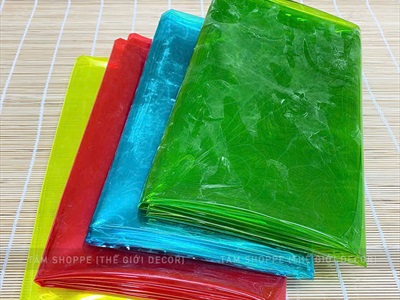 Màn nhựa dẻo PVC màu trong suốt làm lồng đèn [Khổ 1m2 - dày đẹp] PK-GIAYMAU-02
