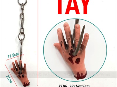 Mô hình tay chân máu móc xích treo kinh dị DTR-HLW-02