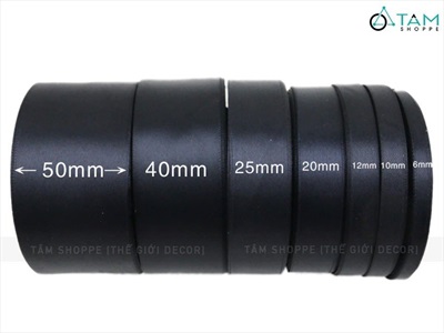 Ruy băng đen vải lụa satin cuộn 22m nhiều cỡ RUYBANG-14