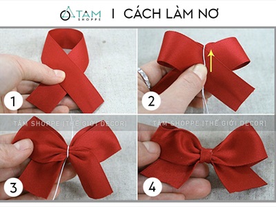 Ruy băng đỏ vải lụa satin cuộn 22m nhiều cỡ RUYBANG-13
