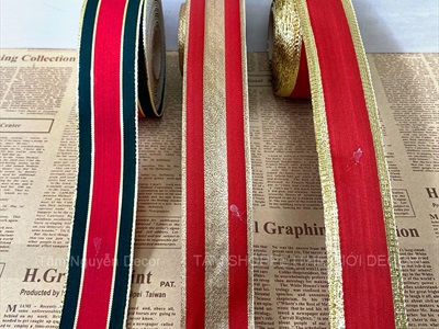 Ruy băng vải hoạ tiết sọc caro sang xịn [Nhiều kiểu - Cuộn 20m] RUYBANG-17