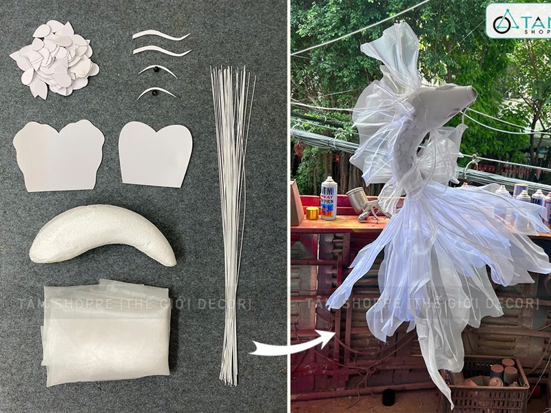 Set phụ kiện tự làm cá chép decor [Có lẻ từng món + Loại đẹp] SET-DIY-02