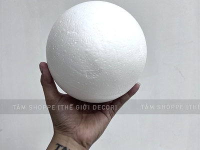 Trái banh xốp cầu xốp tròn làm châu Noel, người tuyết [ĐK10-40cm - Đặc ruột] PHOI-DIY-01