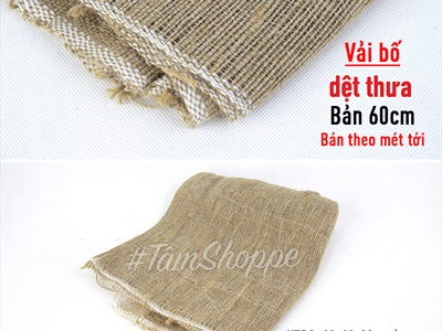 Vải bố decor Vintage khổ 60cm (bán theo 1 mét tới) PK-VAI-04