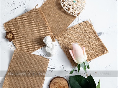 Vải bố decor Vintage khổ 60cm (bán theo 1 mét tới) PK-VAI-04