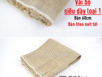 Vải bố decor Vintage khổ 60cm (bán theo 1 mét tới) PK-VAI-04