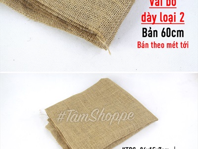 Vải bố decor Vintage khổ 60cm (bán theo 1 mét tới) PK-VAI-04
