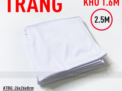 Vải Đen - Trắng trơn thun xịn decor khổ 1m6 PK-VAI-08