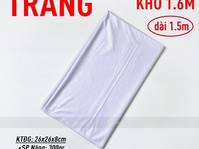 Vải Đen - Trắng trơn thun xịn decor khổ 1m6 PK-VAI-08