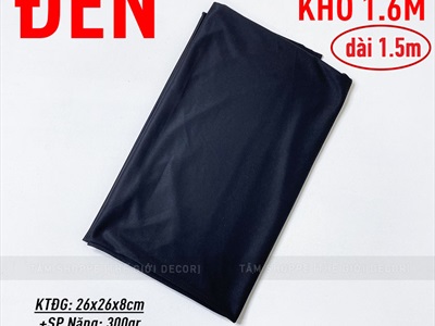 Vải Đen - Trắng trơn thun xịn decor khổ 1m6 PK-VAI-08