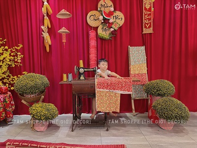 Vải Đỏ đô - Vàng gold thun xịn decor khổ 1m6 PK-VAI-01