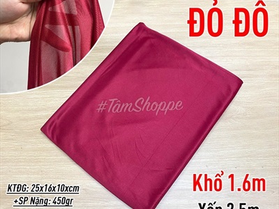 Vải Đỏ đô - Vàng gold thun xịn decor khổ 1m6 PK-VAI-01