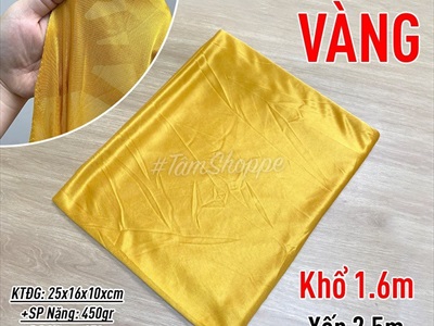 Vải Đỏ đô - Vàng gold thun xịn decor khổ 1m6 PK-VAI-01
